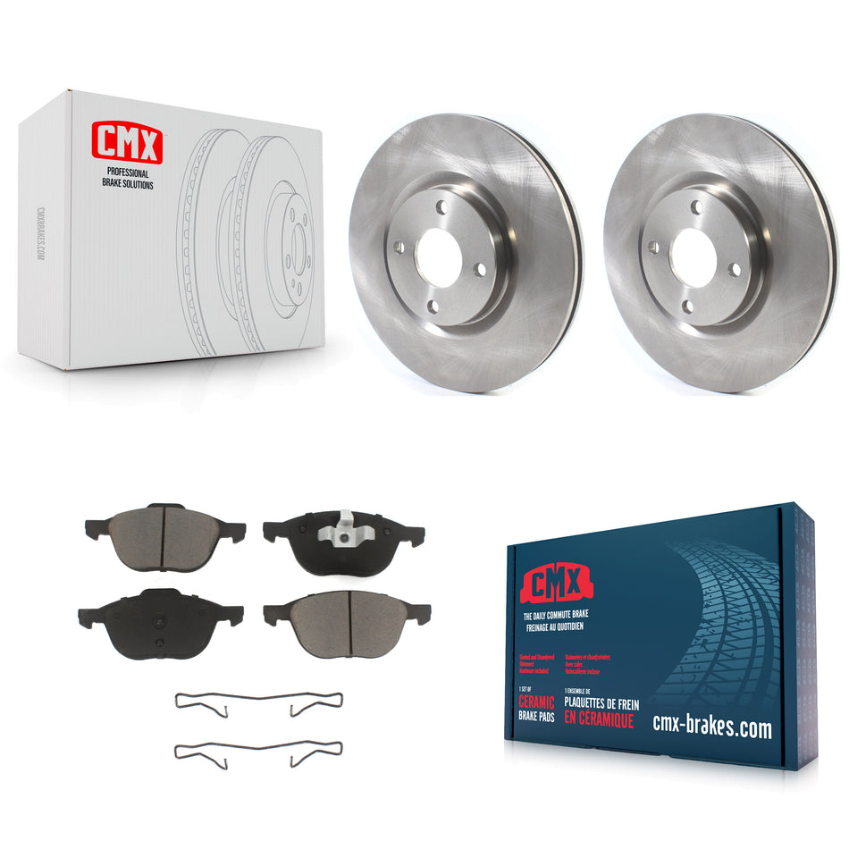 Front Disc Brake Rotors And Ceramic Pads Kit For 2018-2022 Ford EcoSport K8C-100061