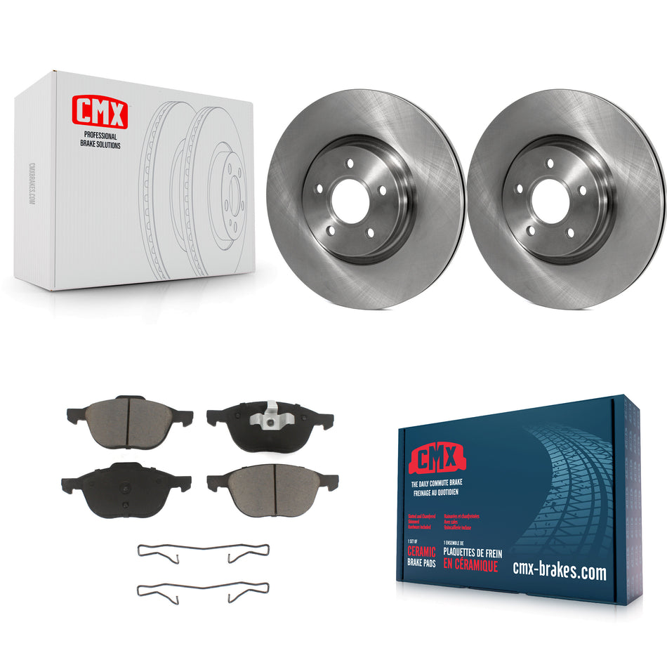 Front Disc Brake Rotors And Ceramic Pads Kit For 2014 Ford Connect 104.8" wheel base K8C-100063