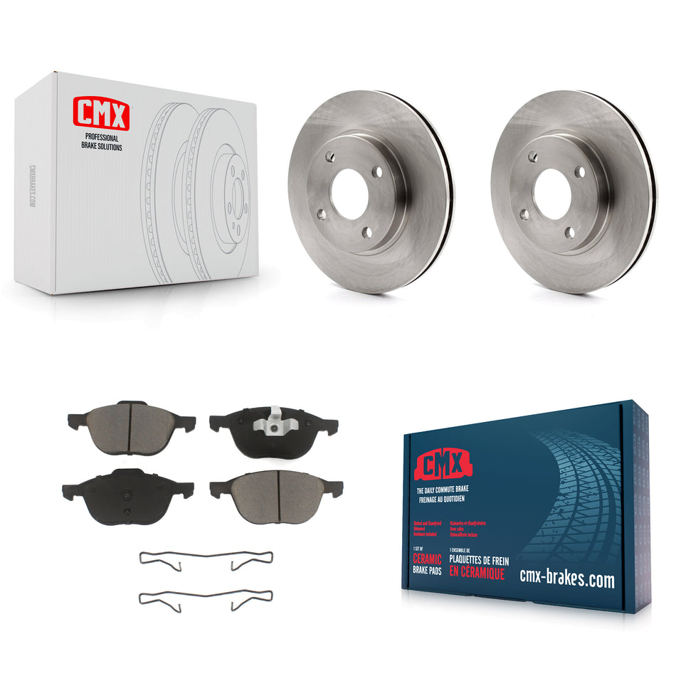 Front Disc Brake Rotors And Ceramic Pads Kit For 2004 Ford Focus LX Mid High SE ZTS ZTW ZX3 ZX5 From 04 05 K8C-100064