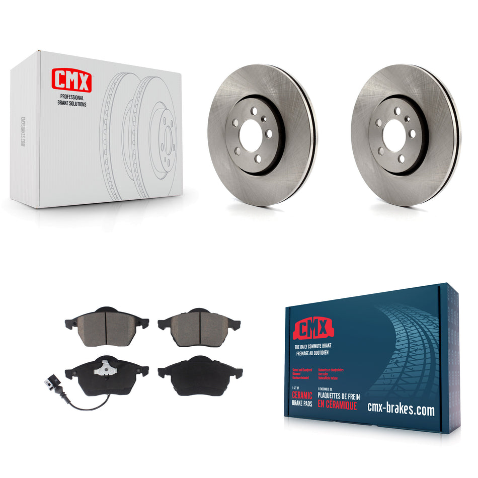 Front Disc Brake Rotors And Ceramic Pads Kit For Volkswagen Jetta Beetle Golf K8C-100074