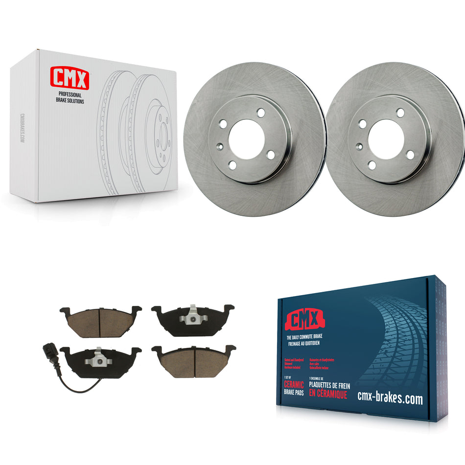 Front Disc Brake Rotors And Ceramic Pads Kit For 1999 Volkswagen Jetta 1.9L Old Body Style K8C-100077