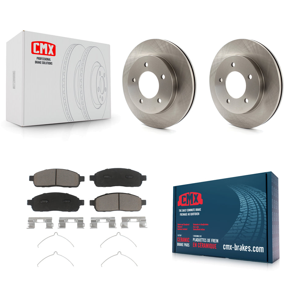Front Disc Brake Rotors And Ceramic Pads Kit For 2004 Ford F-150 4WD With 5 Lug Wheels K8C-100098