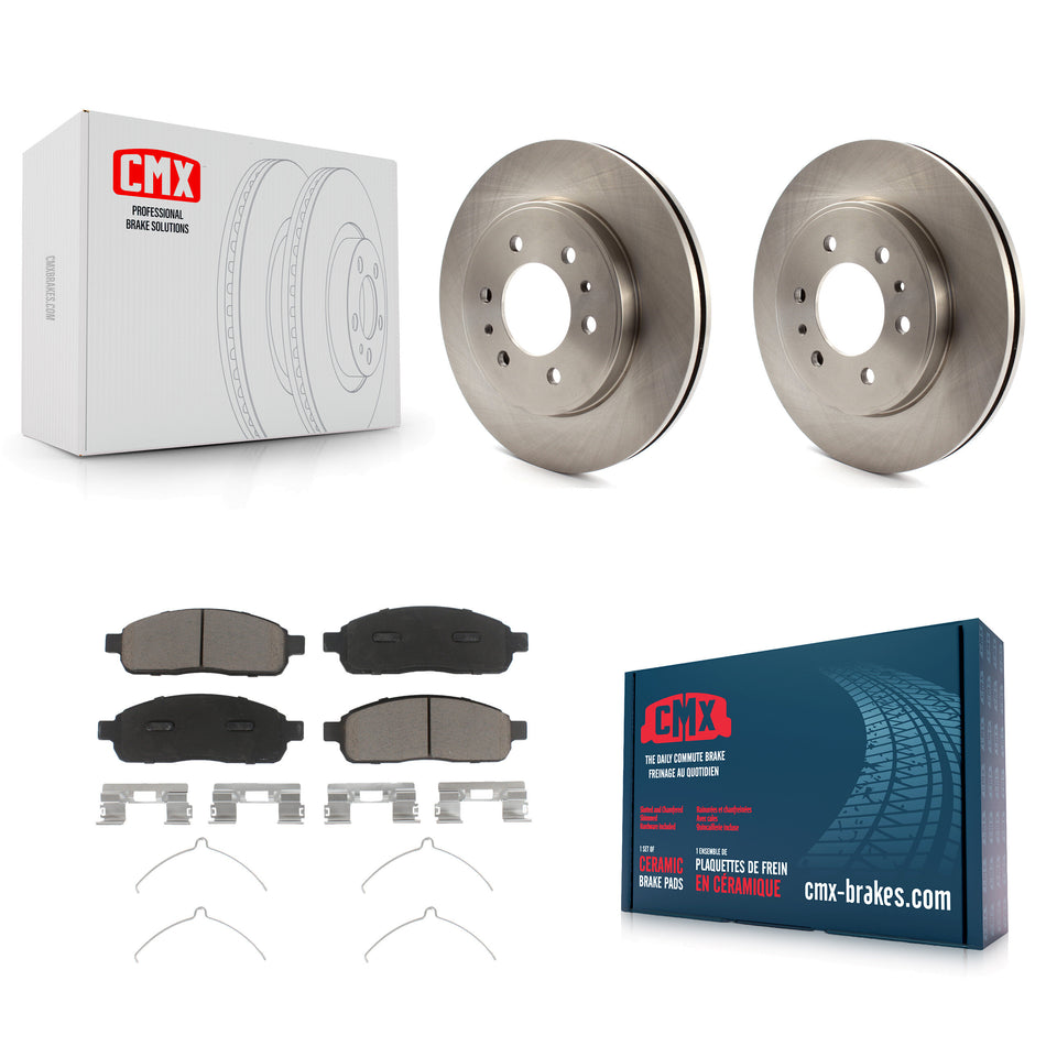 Front Disc Brake Rotors And Ceramic Pads Kit For 2009 Ford F-150 With 6 Lug Wheels K8C-100099