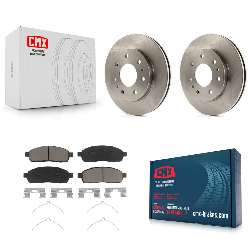 Front Disc Brake Rotors And Ceramic Pads Kit For 2009 Ford F-150 With 7 Lug Wheels K8C-100100