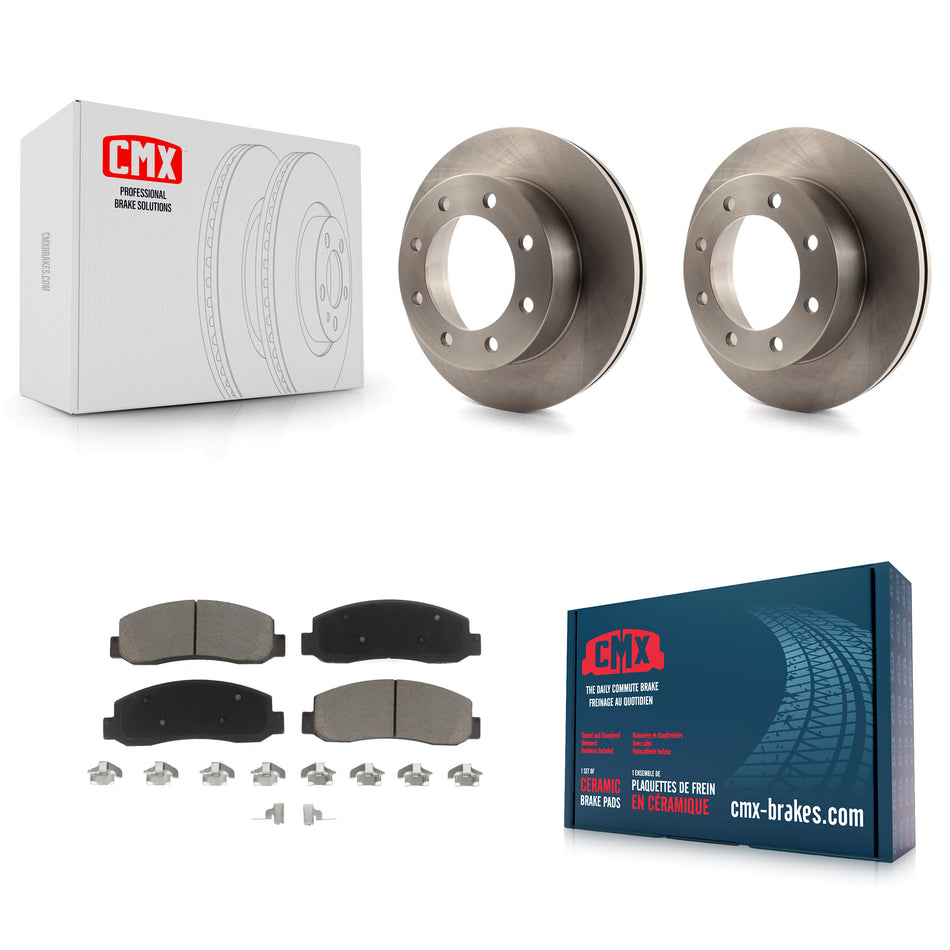 Front Disc Brake Rotors And Ceramic Pads Kit For Ford F-350 Super Duty F-450 K8C-100101