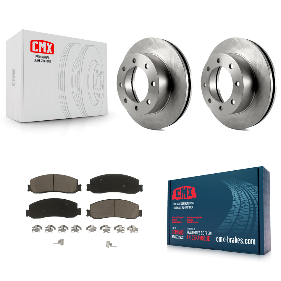 Front Disc Brake Rotors And Ceramic Pads Kit For Ford F-350 Super Duty F-250 4WD K8C-100102