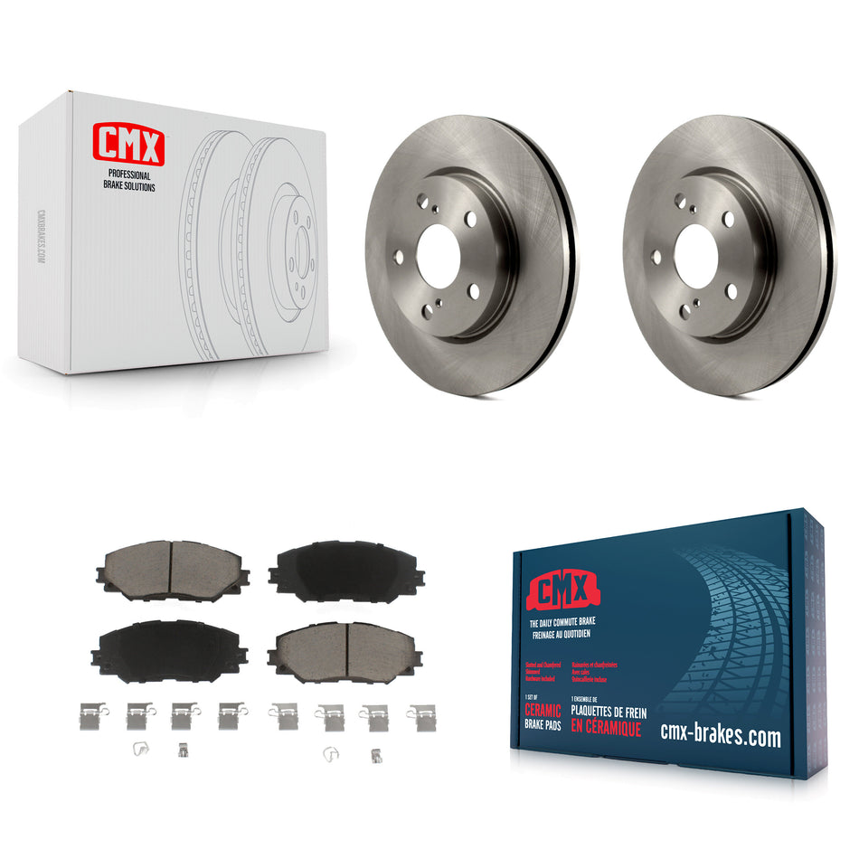 Front Disc Brake Rotors And Ceramic Pads Kit For Toyota RAV4 Scion xB Prius V Lexus HS250h K8C-100107