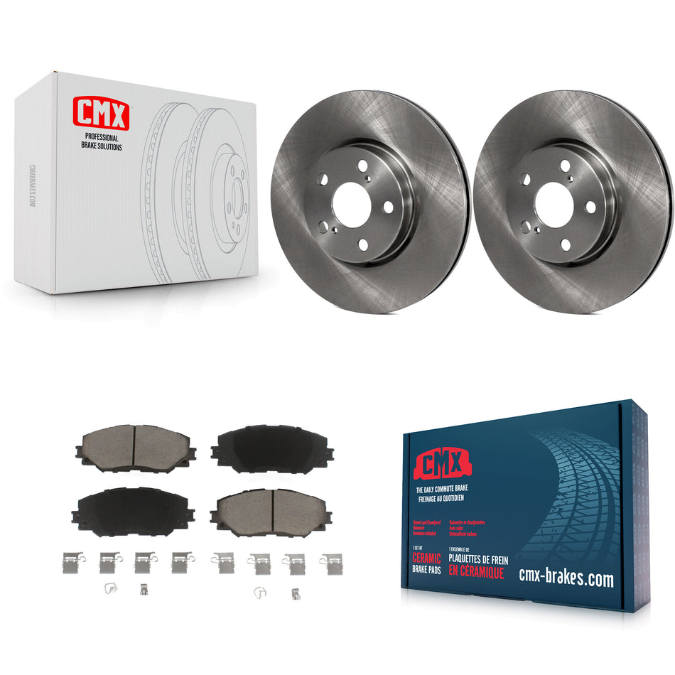 Front Disc Brake Rotors And Ceramic Pads Kit For Toyota Corolla Scion xD Matrix Pontiac Vibe K8C-100109