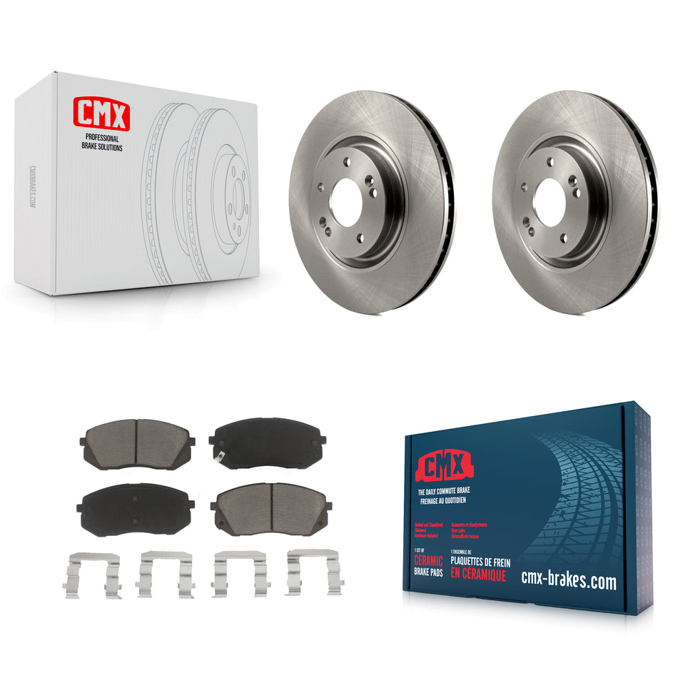 Front Disc Brake Rotors And Ceramic Pads Kit For Hyundai Tucson Sonata Kia Cadenza K8C-100125