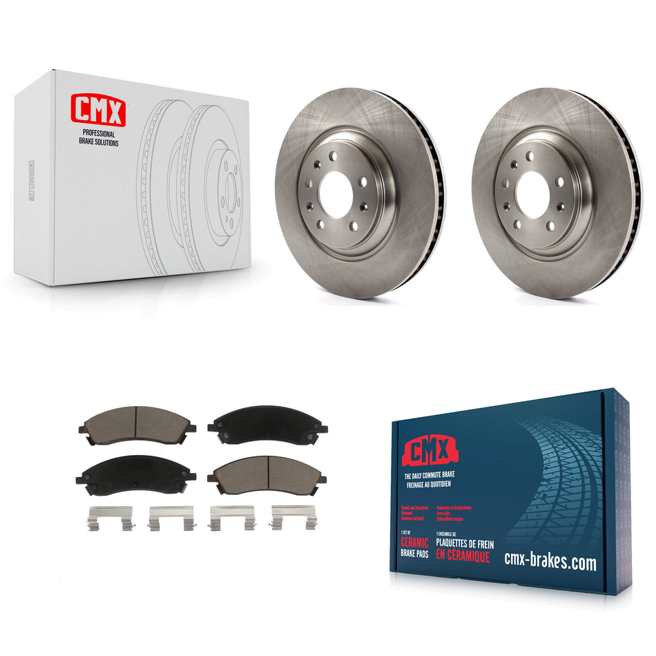 Front Disc Brake Rotors And Ceramic Pads Kit For Cadillac CTS STS Pontiac Bonneville K8C-100138