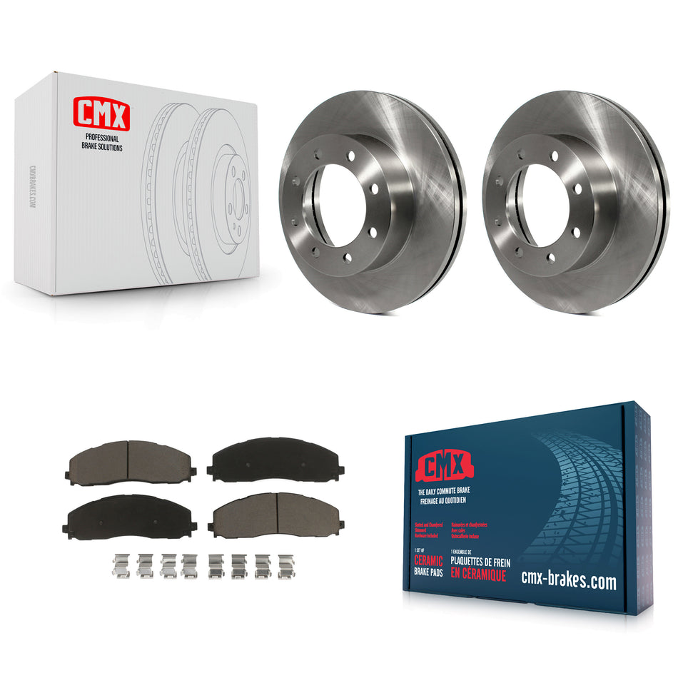 Front Disc Brake Rotors And Ceramic Pads Kit For Ford F-250 Super Duty F-350 F-450 K8C-100156