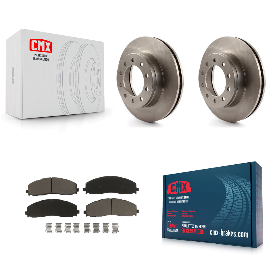 Front Disc Brake Rotors And Ceramic Pads Kit For Ford F-350 Super Duty F-250 K8C-100157