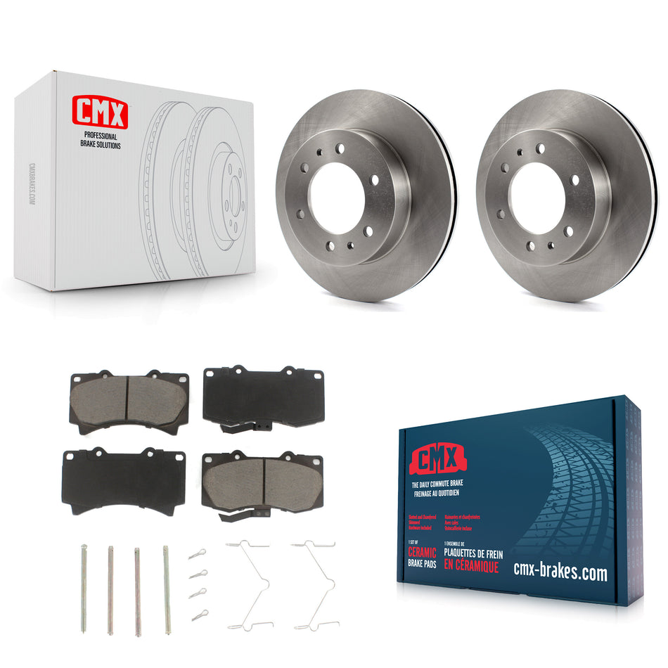 Front Disc Brake Rotors And Ceramic Pads Kit For Hummer H3 H3T K8C-100159