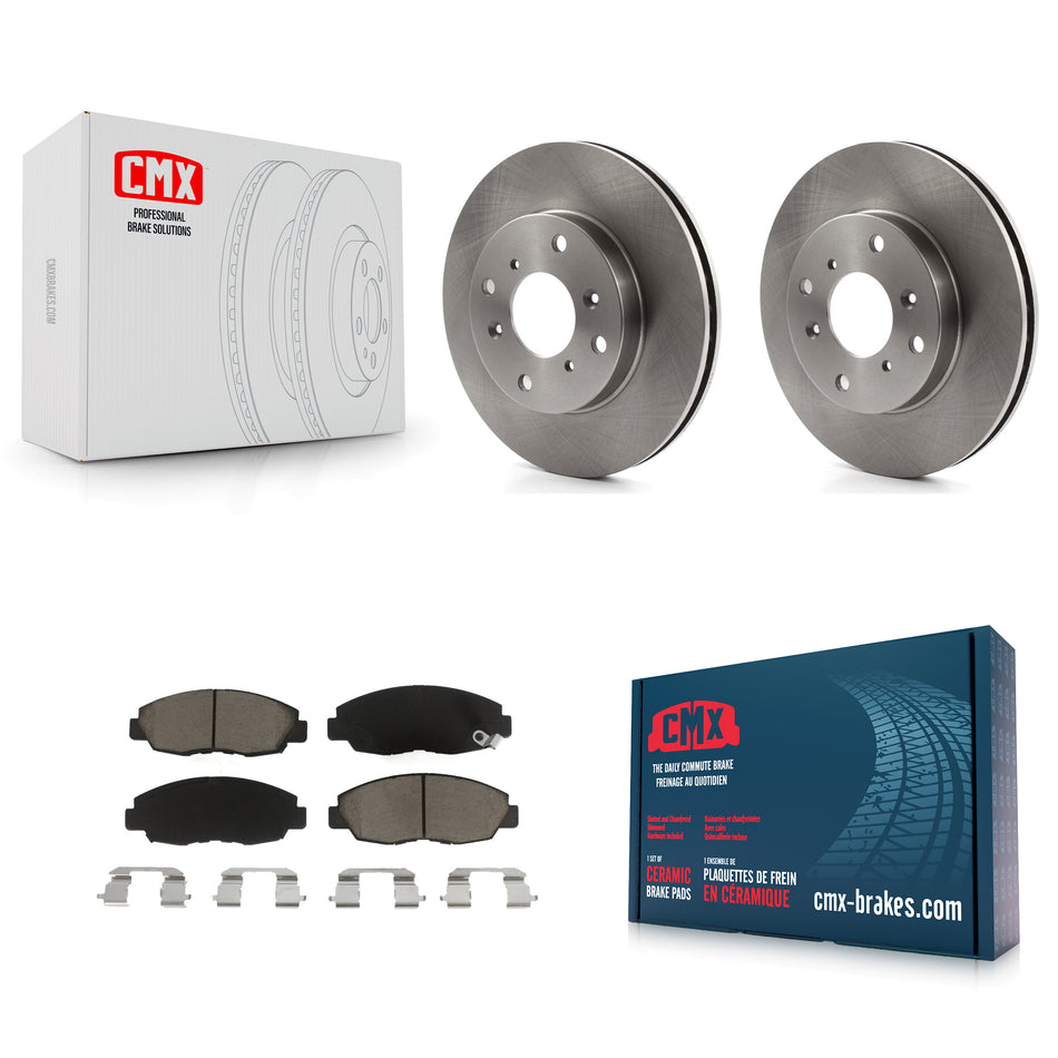 Front Disc Brake Rotors And Ceramic Pads Kit For 1998-2002 Honda Accord Sedan with 2.3L K8C-100166
