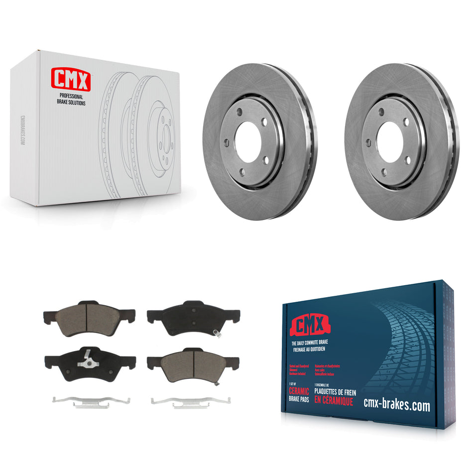 Front Disc Brake Rotors And Ceramic Pads Kit For Dodge Caravan Chrysler Voyager K8C-100177
