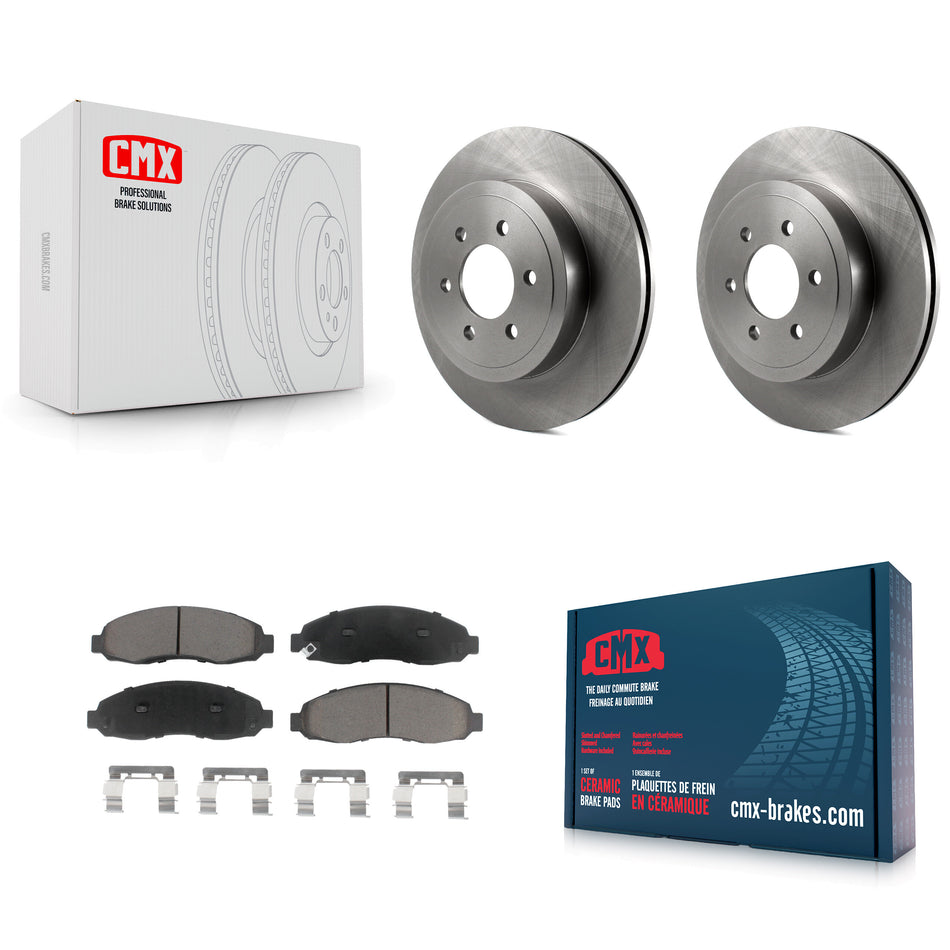 Front Disc Brake Rotors And Ceramic Pads Kit For 2003-2004 Dodge Dakota K8C-100183