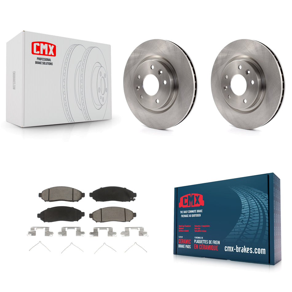 Front Disc Brake Rotors And Ceramic Pads Kit For 2015 Nissan LEAF Vehicles Manufactured In Japan K8C-100206