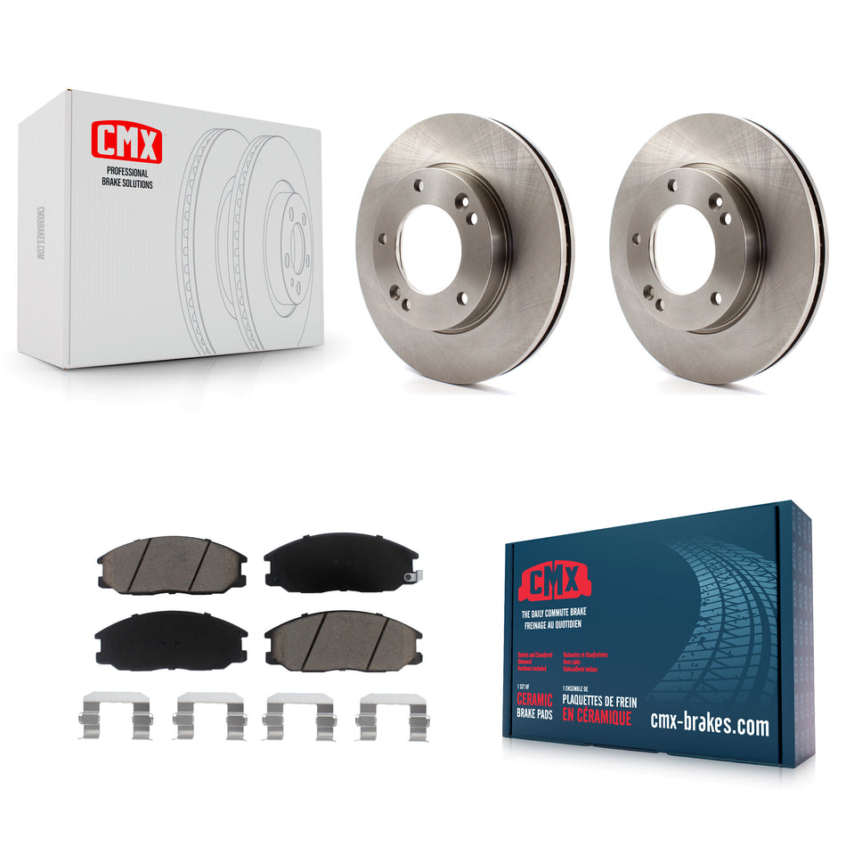 Front Disc Brake Rotors And Ceramic Pads Kit For 2007-2009 Kia Sorento K8C-100207