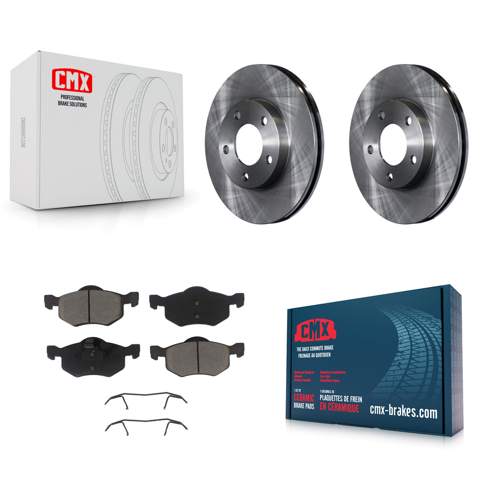 Front Disc Brake Rotors And Ceramic Pads Kit For Ford Escape Mazda Tribute Mercury Mariner K8C-100222