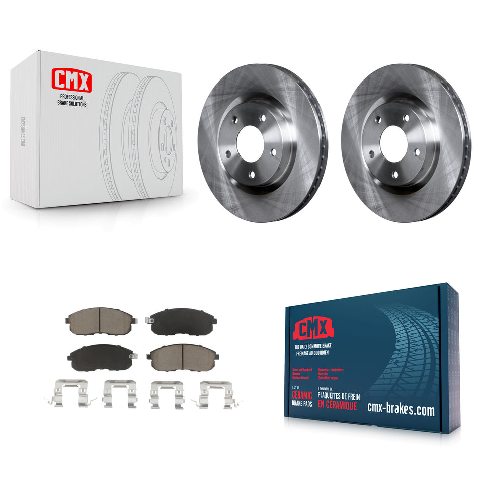 Front Disc Brake Rotors And Ceramic Pads Kit For 2007-2012 Nissan Sentra SE-R K8C-100232