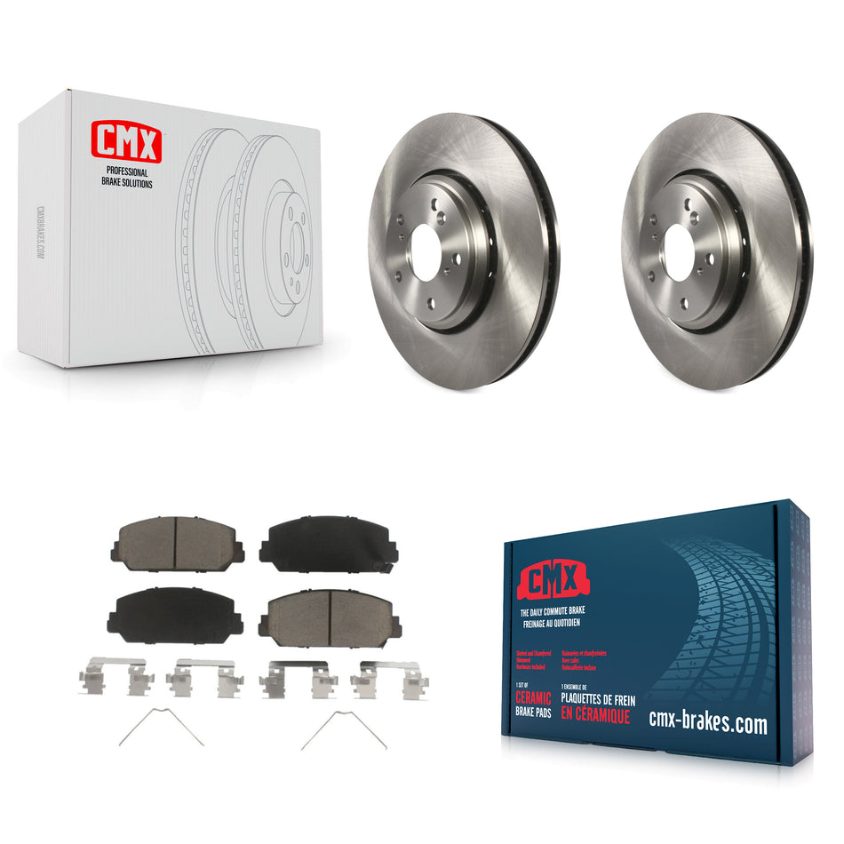 Front Disc Brake Rotors And Ceramic Pads Kit For Honda Civic Accord Acura ILX K8C-100243