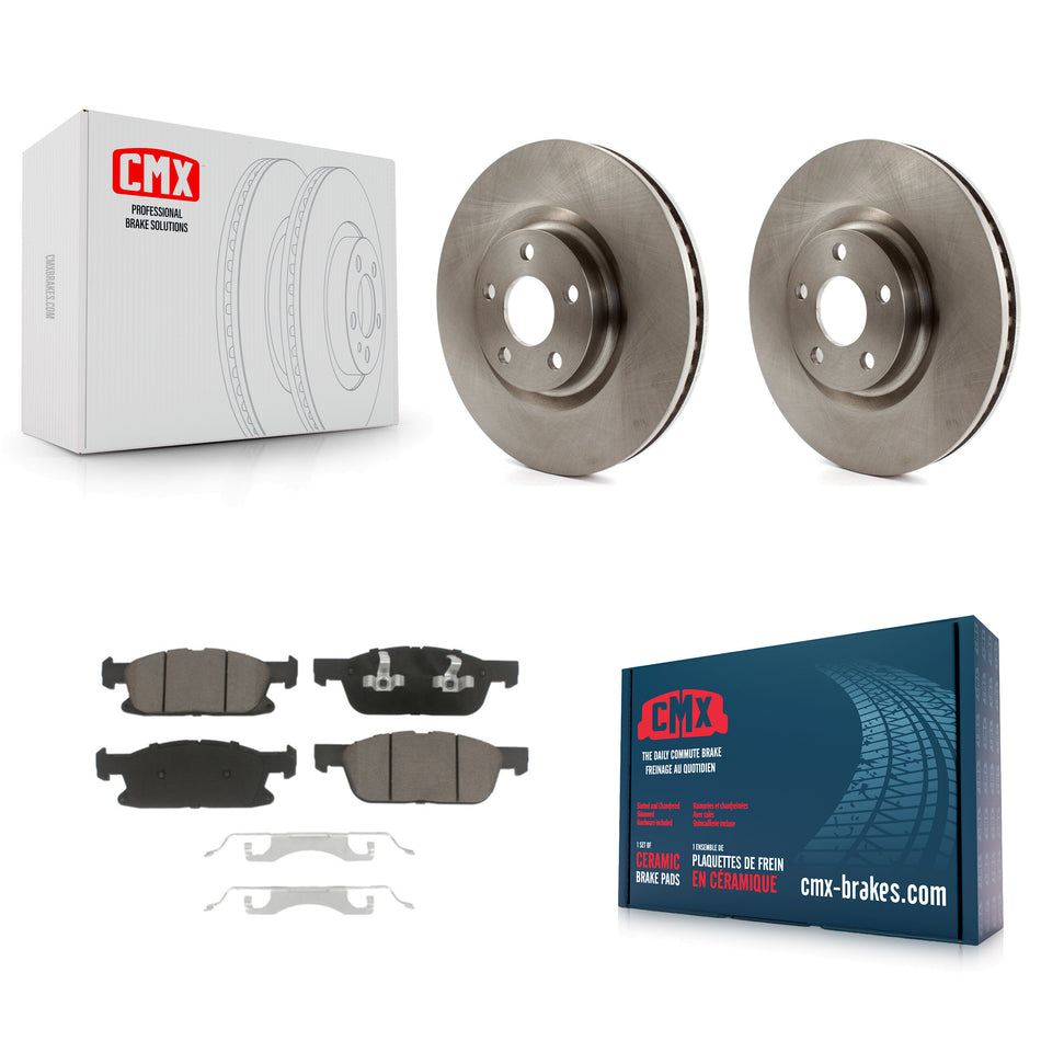 Front Disc Brake Rotors And Ceramic Pads Kit For Ford Edge K8C-100246