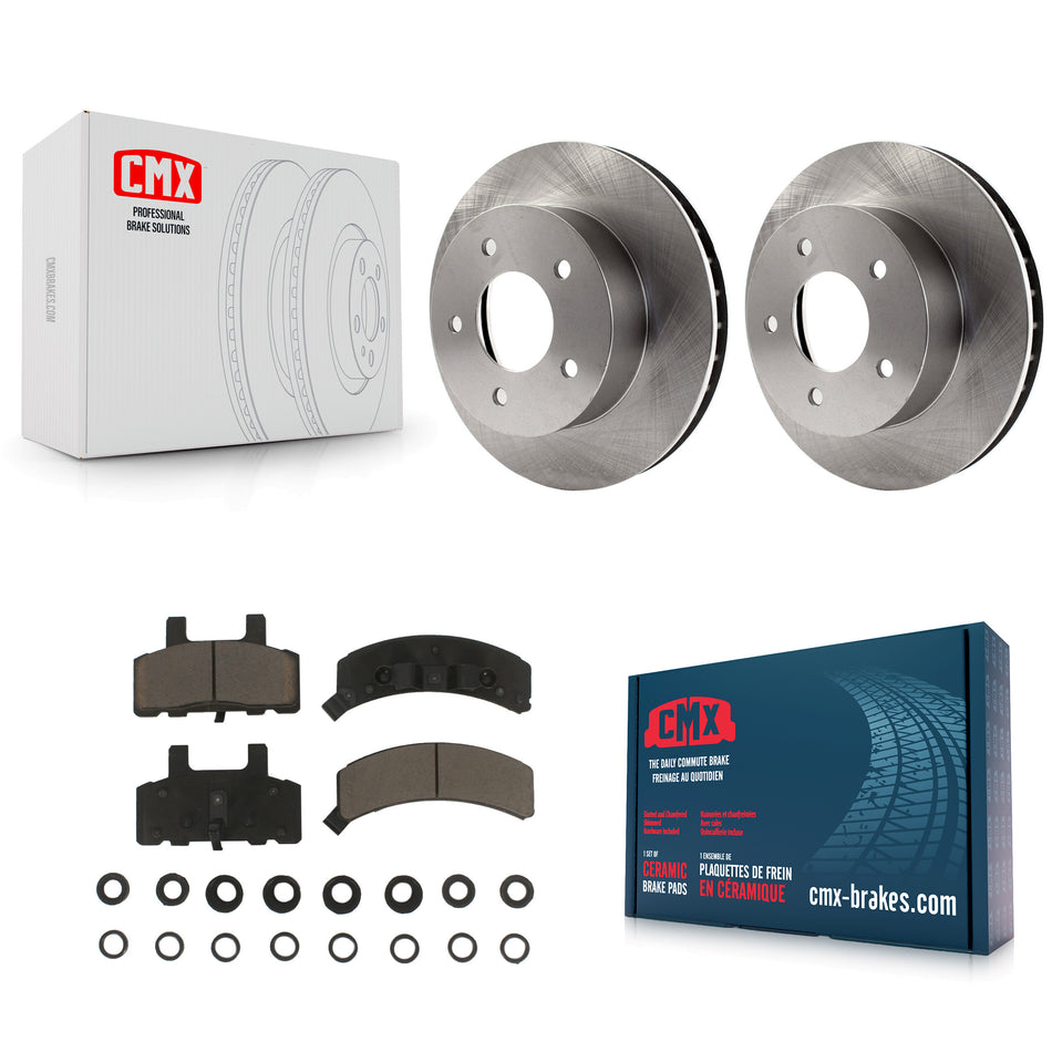 Front Disc Brake Rotors And Ceramic Pads Kit For 1990-2002 Chevrolet Astro GMC Safari AWD K8C-100248