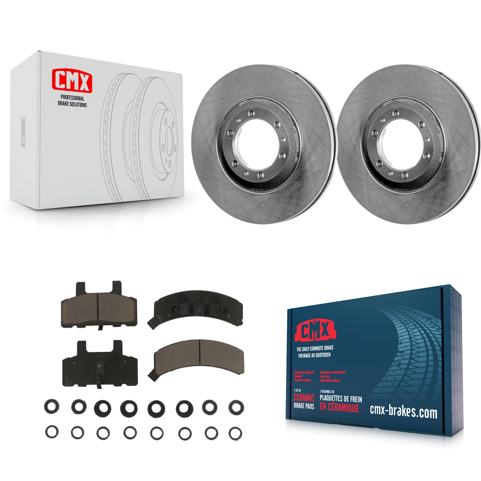 Front Disc Brake Rotors And Ceramic Pads Kit For Cadillac DeVille Fleetwood 60 Special Commercial Chassis K8C-100252