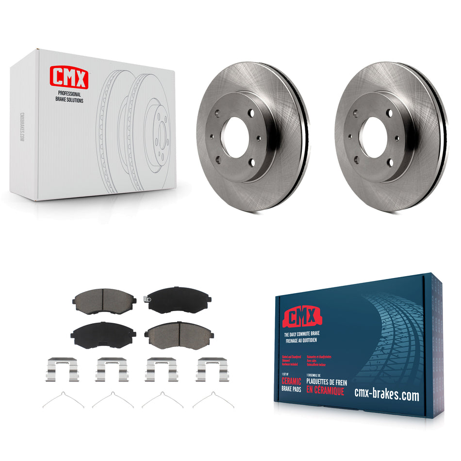 Front Disc Brake Rotors And Ceramic Pads Kit For Hyundai Elantra Tiburon Sonata K8C-100259