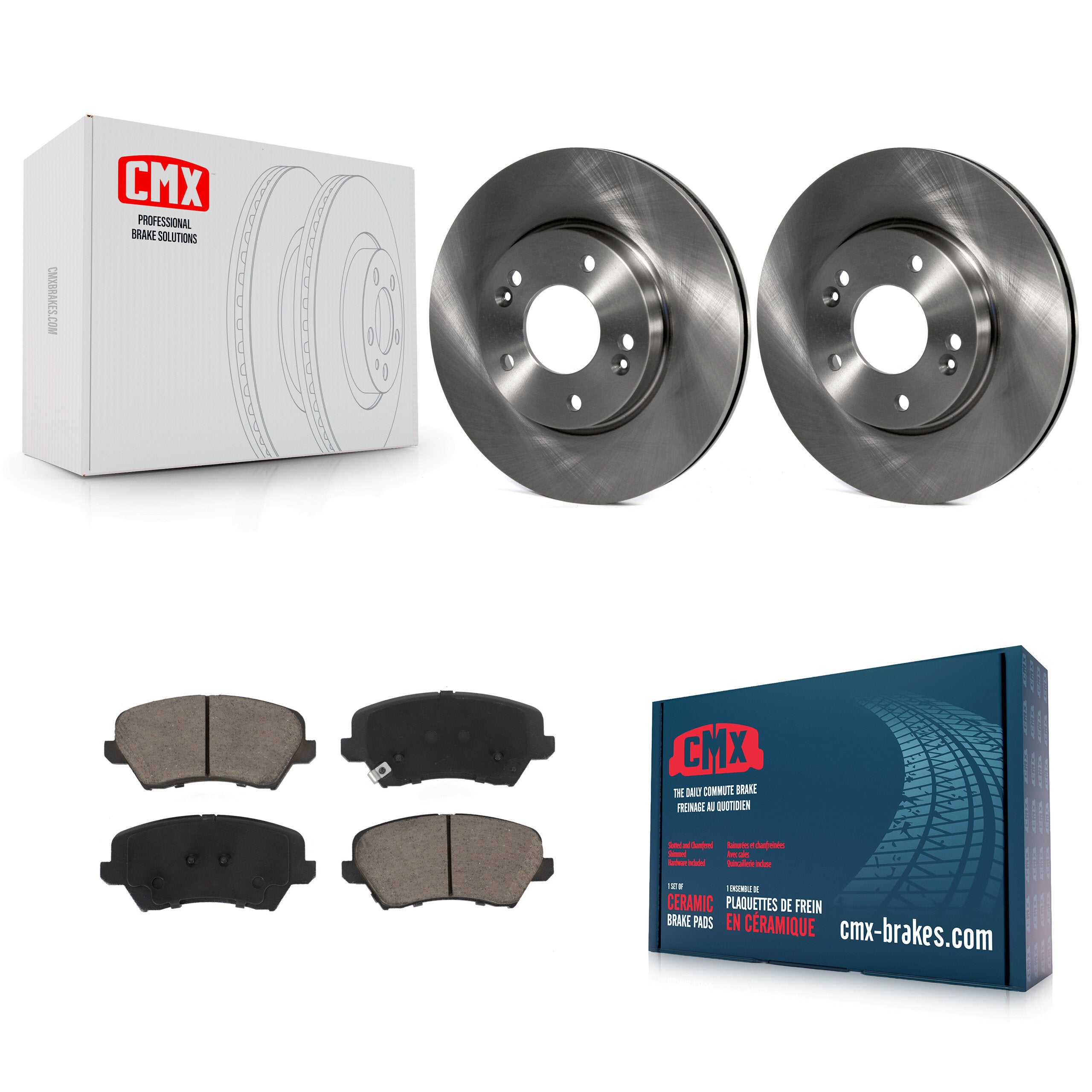 Front Brake Rotor & Ceramic Pad Kit For Kia Forte Hyundai Elantra GT Veloster Forte5 Koup K8C-100280