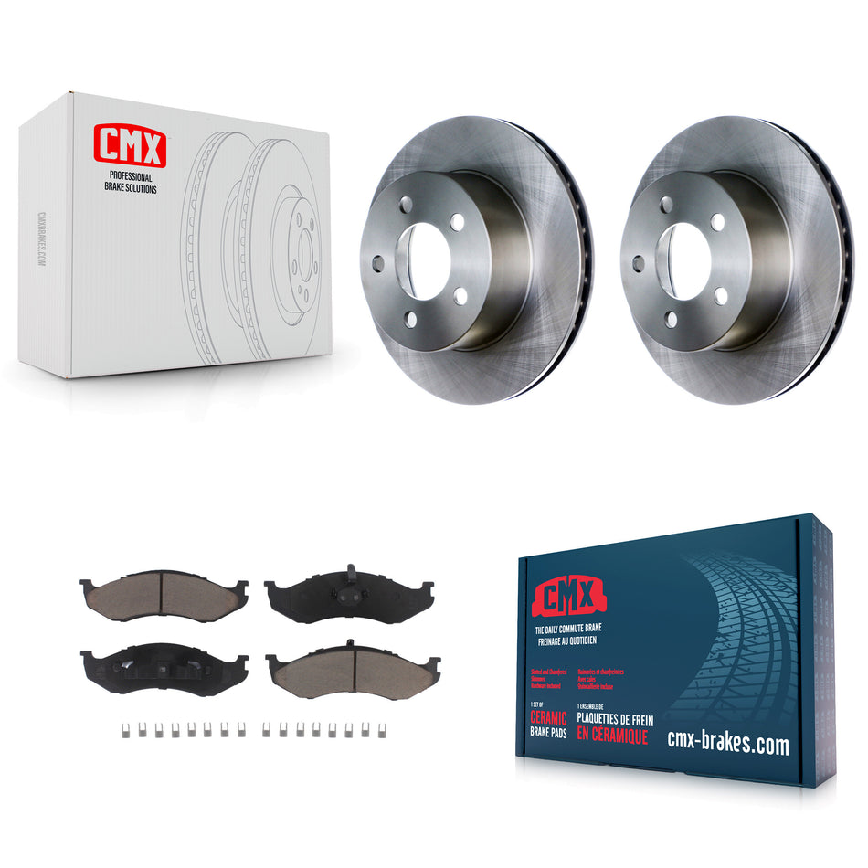 Front Disc Brake Rotors And Ceramic Pads Kit For Jeep Wrangler Cherokee Grand Comanche Wagoneer TJ K8C-100283
