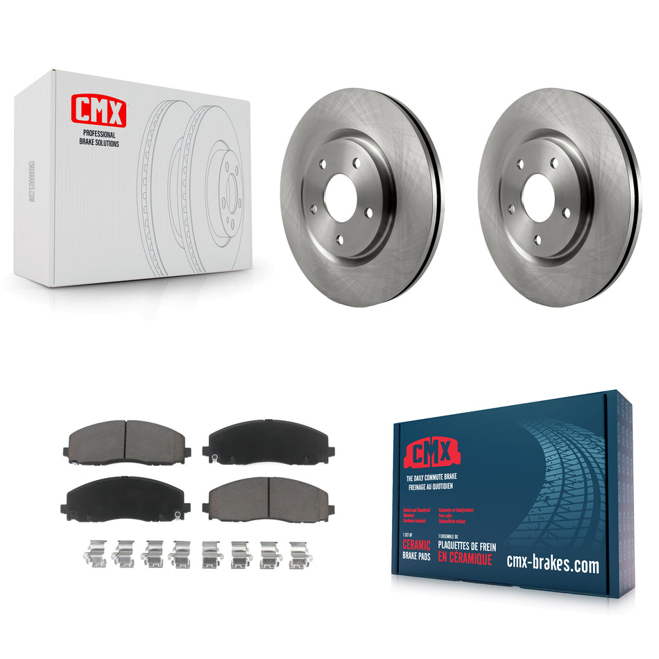 Front Disc Brake Rotors And Ceramic Pads Kit For Dodge Grand Caravan Chrysler Journey Town & Country Pacifica Ram C/V Volkswagen Routan Voyager K8C-100285