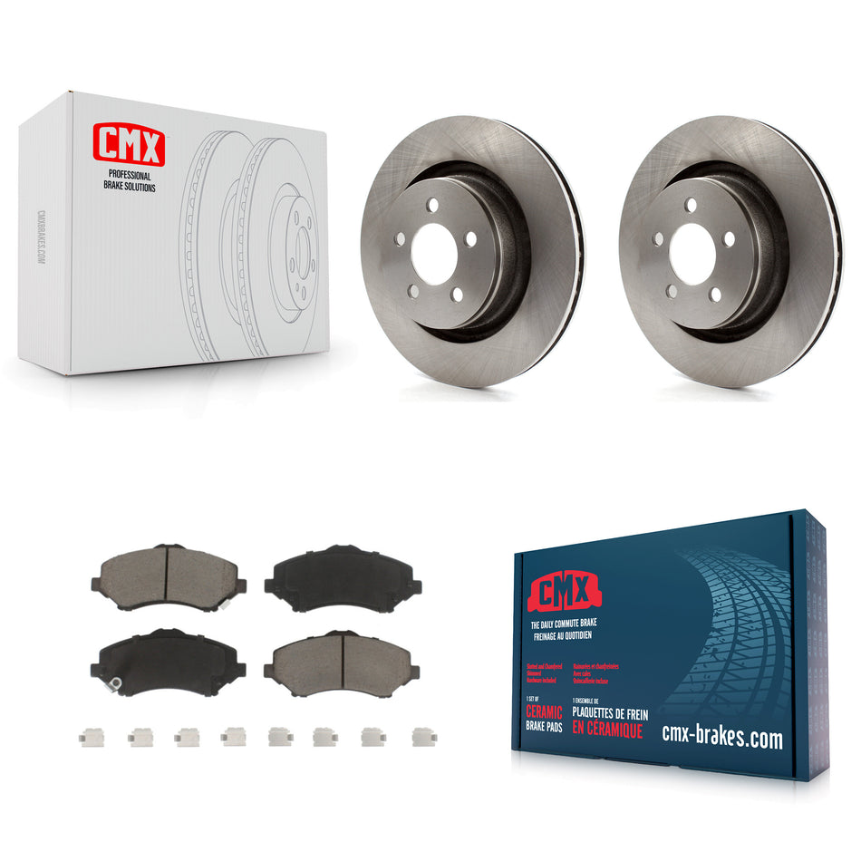 Front Disc Brake Rotors And Ceramic Pads Kit For Jeep Liberty Dodge Nitro With 332mm Diameter Rotor K8C-100286