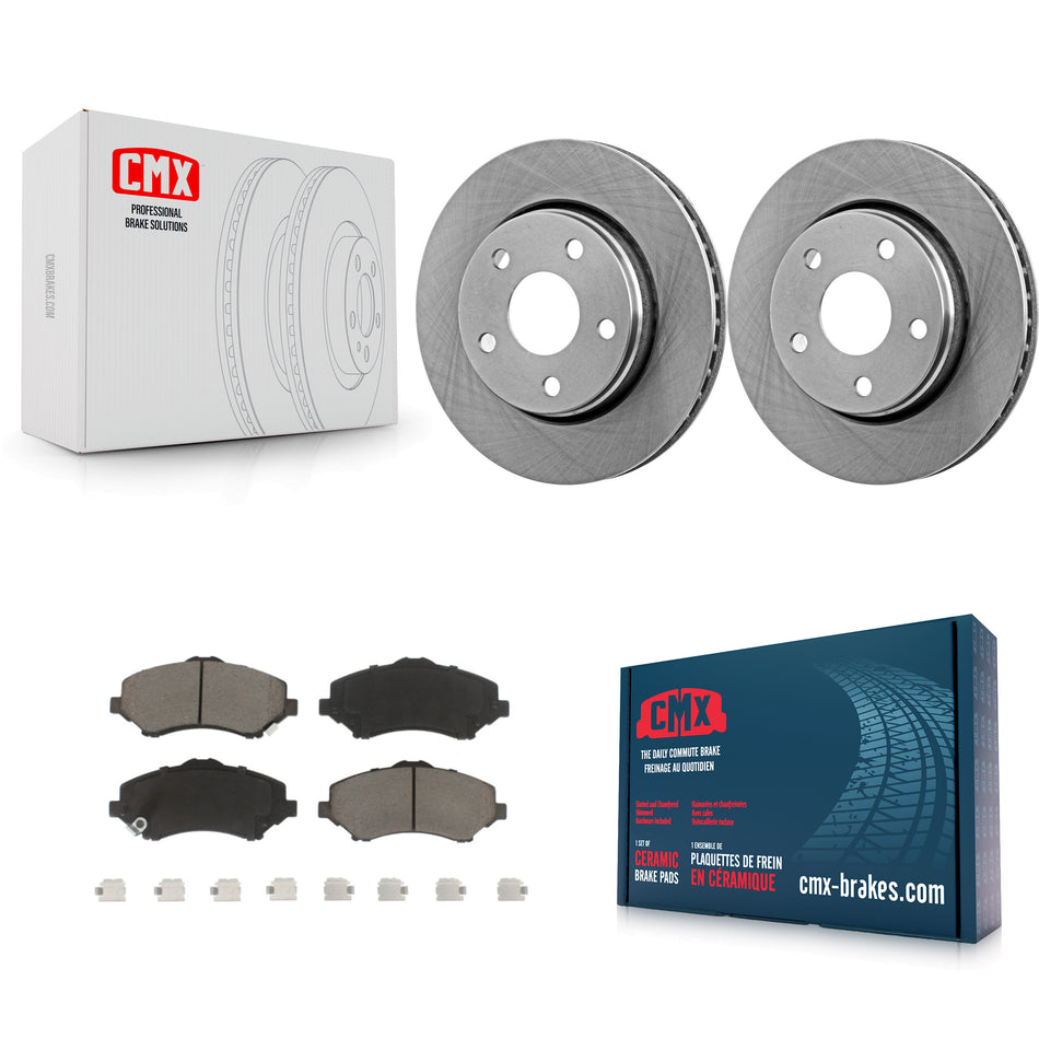 Front Disc Brake Rotors And Ceramic Pads Kit For Jeep Wrangler JK K8C-100288