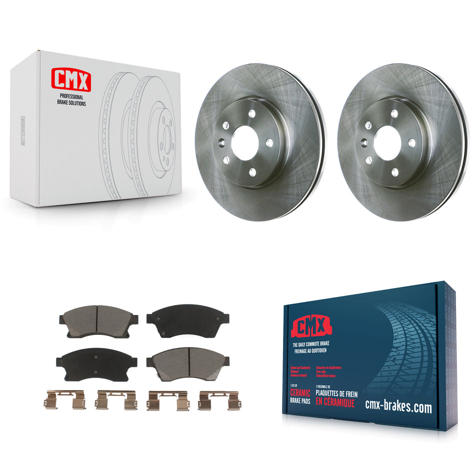 Front Disc Brake Rotors And Ceramic Pads Kit For Chevrolet Cruze Sonic Limited K8C-100293