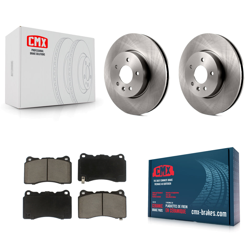 Front Disc Brake Rotors And Ceramic Pads Kit For Cadillac ATS K8C-100297
