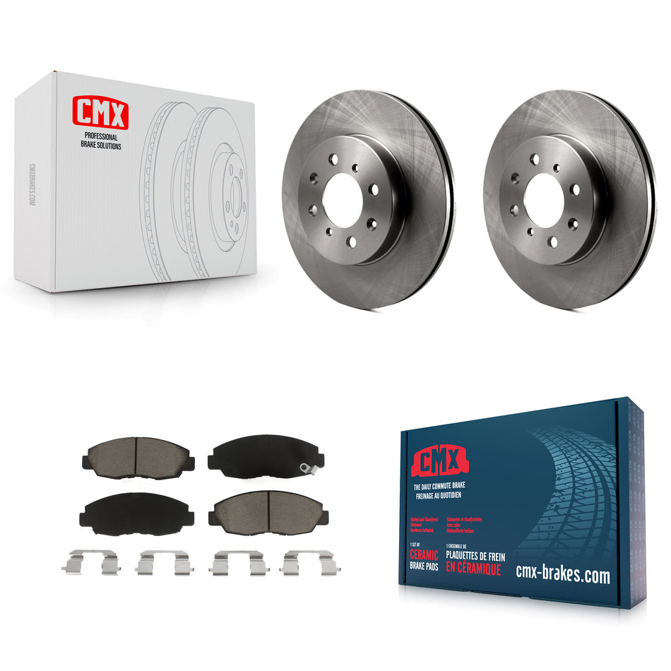 Front Disc Brake Rotors And Ceramic Pads Kit For Honda Civic Insight Acura EL K8C-100307