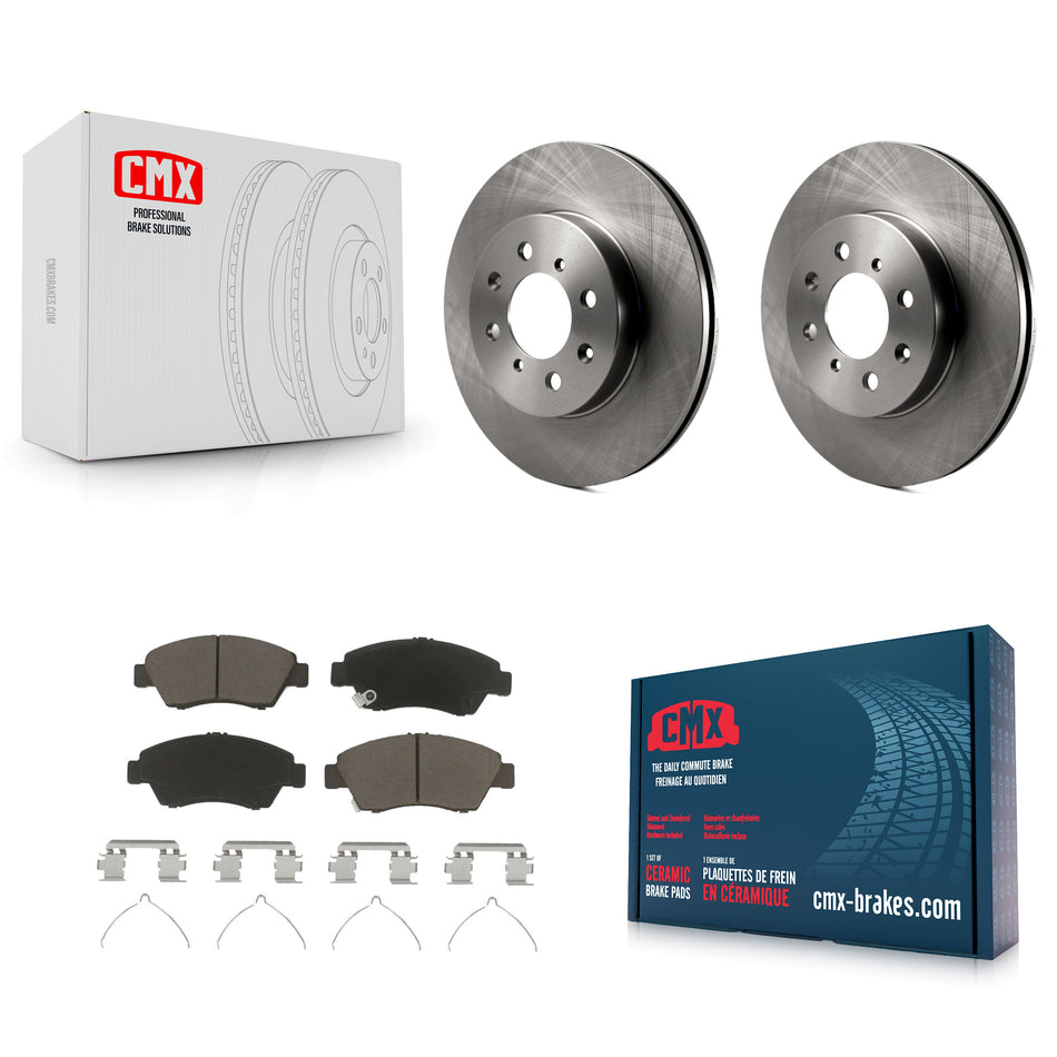 Front Disc Brake Rotors And Ceramic Pads Kit For Honda Civic Fit del Sol K8C-100309