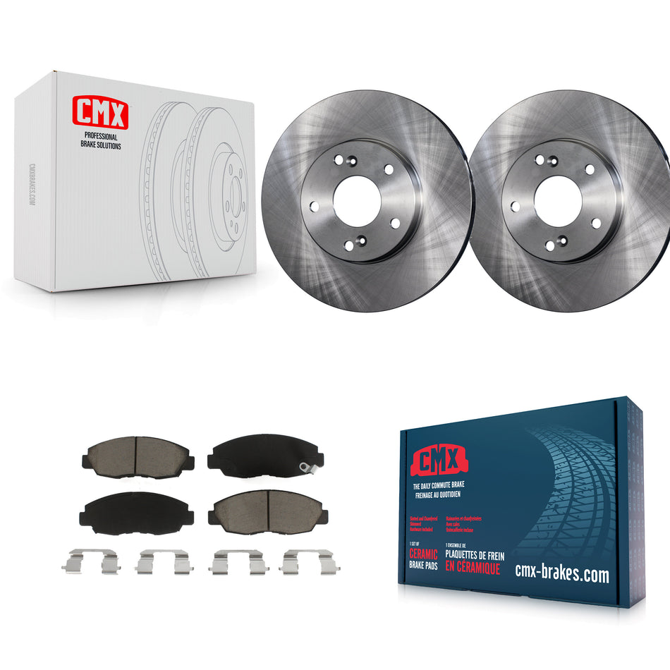 Front Disc Brake Rotors And Ceramic Pads Kit For 2011 Honda Civic GX K8C-100314