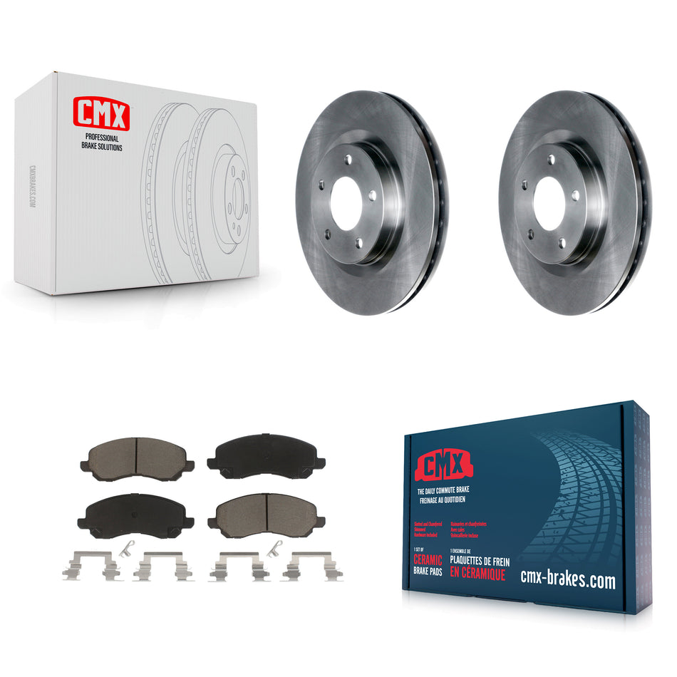 Front Disc Brake Rotors And Ceramic Pads Kit For Jeep Dodge Patriot Mitsubishi Chrysler Compass Avenger 200 Caliber Outlander Sport Sebring Lancer RVR K8C-100323