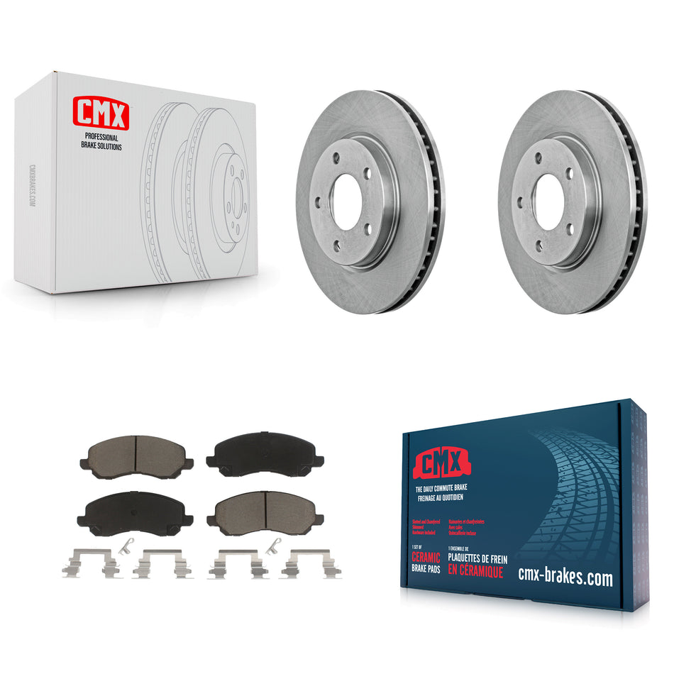 Front Disc Brake Rotors And Ceramic Pads Kit For Dodge Caliber Mitsubishi Lancer K8C-100324