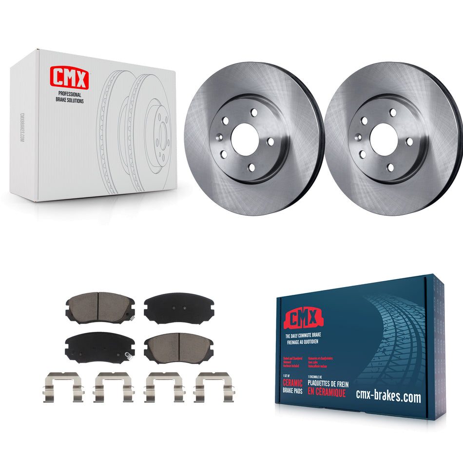 Front Disc Brake Rotors And Ceramic Pads Kit For Chevrolet Equinox GMC Terrain Malibu Buick Impala LaCrosse Regal Limited Allure K8C-100334