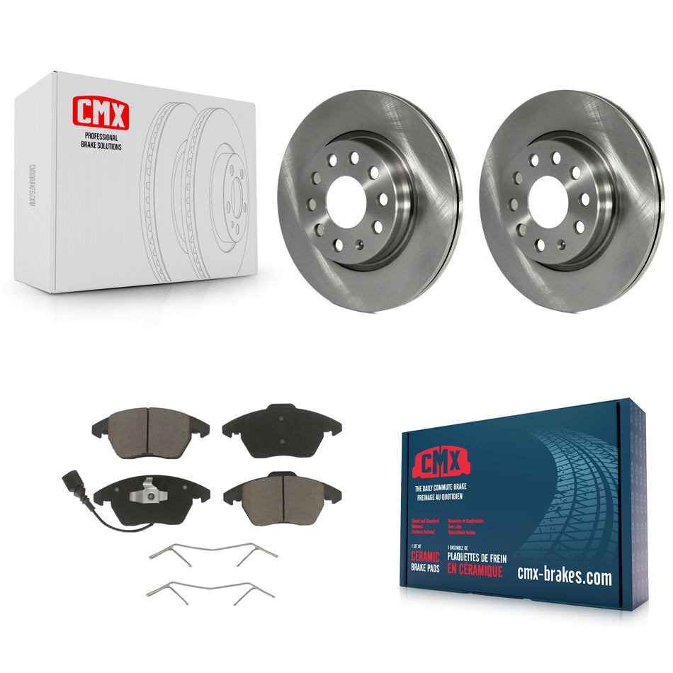 Front Disc Brake Rotors And Ceramic Pads Kit For Volkswagen GTI Audi A3 Quattro With 280mm Diameter Rotor K8C-100343