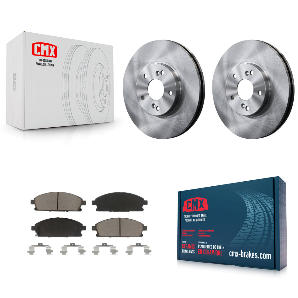 Front Disc Brake Rotors And Ceramic Pads Kit For 2003-2006 Acura MDX K8C-100363