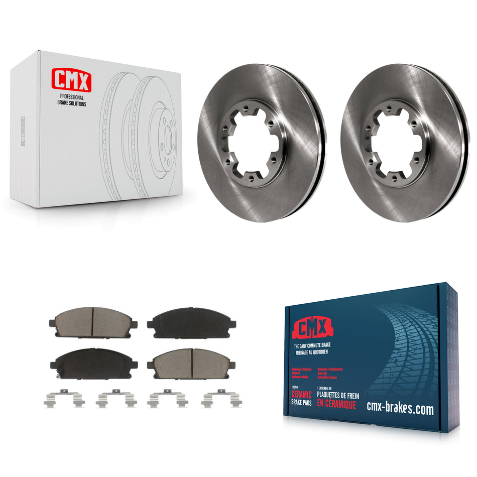 Front Disc Brake Rotors And Ceramic Pads Kit For Nissan Pathfinder INFINITI QX4 K8C-100364