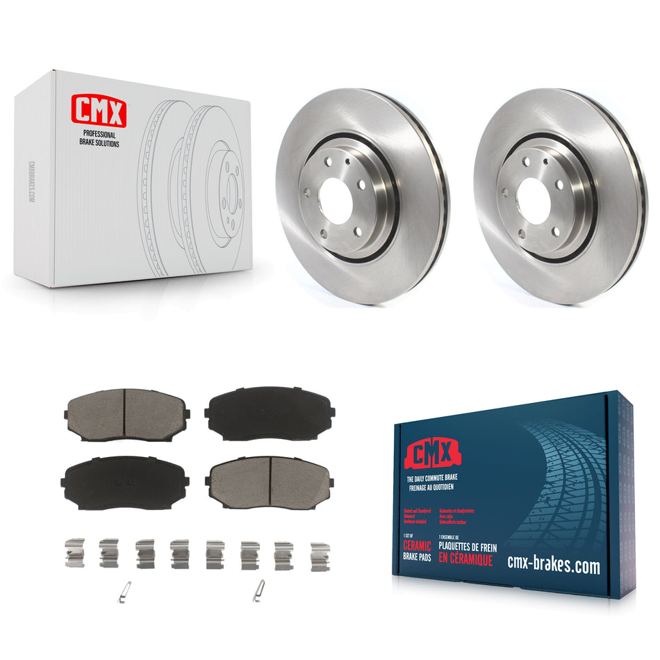Front Disc Brake Rotors And Ceramic Pads Kit For Mazda CX-5 CX-9 K8C-100368