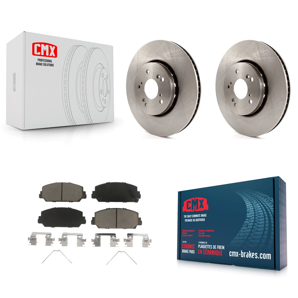 Front Disc Brake Rotors And Ceramic Pads Kit For Acura RDX ILX K8C-100373
