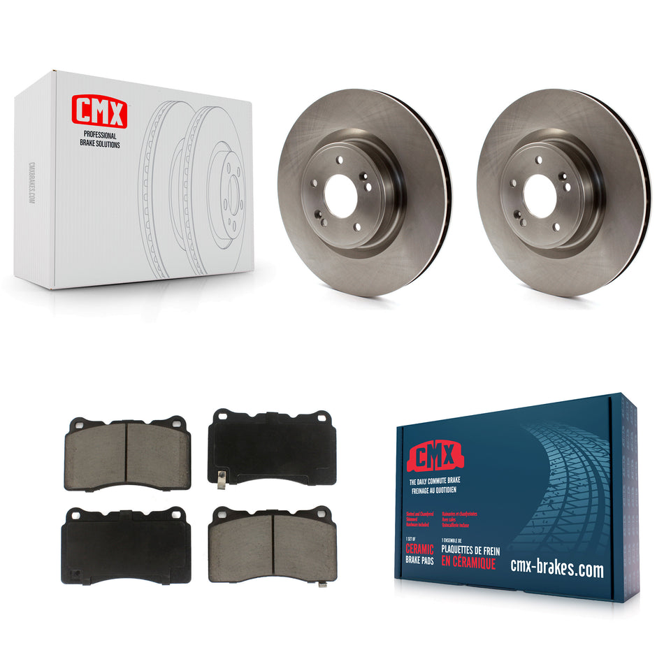 Front Disc Brake Rotors And Ceramic Pads Kit For Hyundai Genesis Coupe K8C-100377