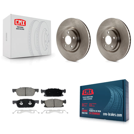 Front Brake Rotor Ceramic Pad Kit For Lincoln Continental With 316mm Diameter K8C-100383