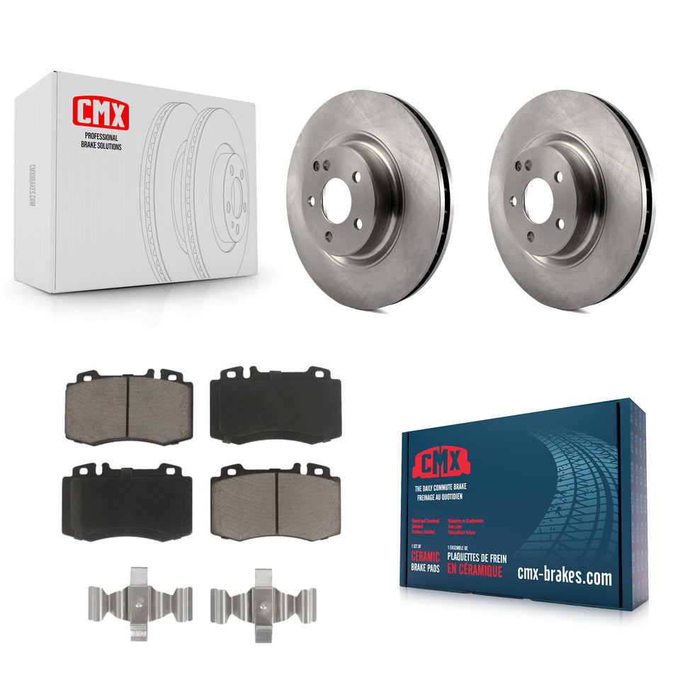 Front Disc Brake Rotors And Ceramic Pads Kit For Mercedes-Benz CLS550 CLS500 E550 K8C-100389